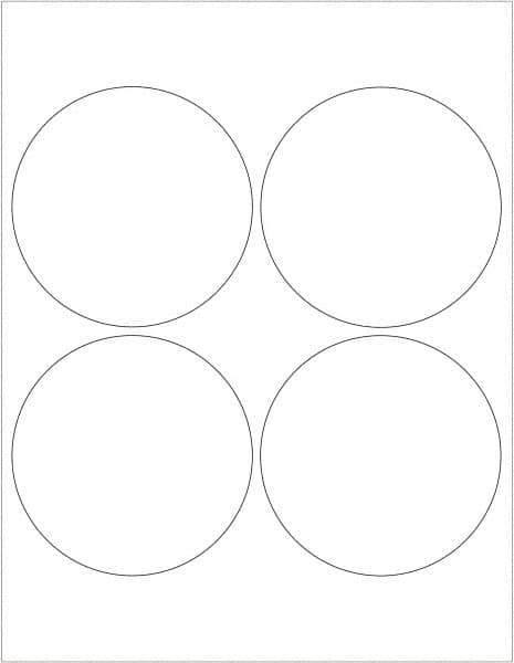Tape Logic - 4" Long, White Paper Laser Label - For Laser Printers - Exact Industrial Supply