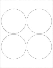 Tape Logic - 4" Long, White Paper Laser Label - For Laser Printers - Exact Industrial Supply