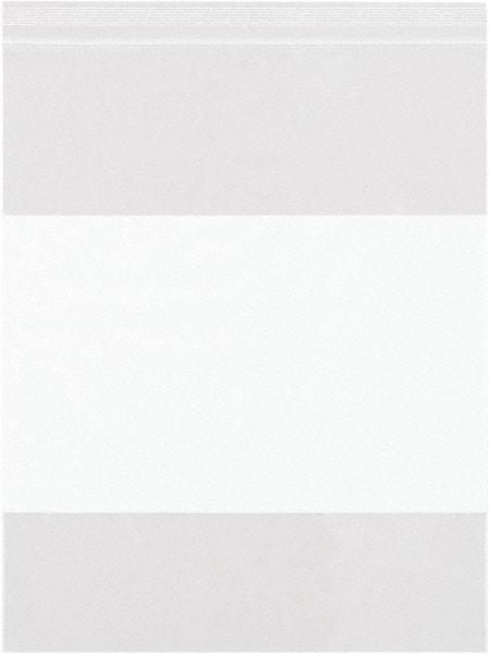 Value Collection - 13 x 18", 2 mil White Block Reclosable Polybags - Clear - Exact Industrial Supply
