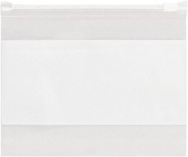 Value Collection - 4 x 6", 3 mil Slide-Seal Reclosable White Block Polybags - Clear - Exact Industrial Supply