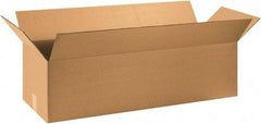 Made in USA - 12" Wide x 36" Long x 10" High Rectangle Corrugated Shipping Box - 1 Wall, Kraft (Color), 65 Lb Capacity - Exact Industrial Supply