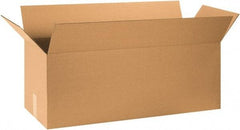 Made in USA - 12" Wide x 32" Long x 12" High Rectangle Corrugated Shipping Box - 1 Wall, Kraft (Color), 65 Lb Capacity - Exact Industrial Supply