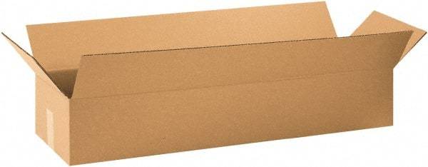 Made in USA - 10" Wide x 32" Long x 6-1/2" High Rectangle Corrugated Shipping Box - 1 Wall, Kraft (Color), 65 Lb Capacity - Exact Industrial Supply