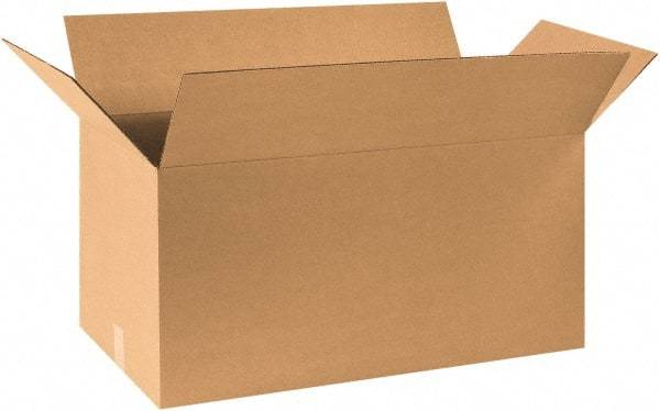 Made in USA - 15" Wide x 30" Long x 15" High Rectangle Corrugated Shipping Box - 1 Wall, Kraft (Color), 65 Lb Capacity - Exact Industrial Supply