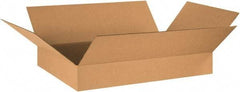 Made in USA - 17" Wide x 29" Long x 5" High Rectangle Corrugated Shipping Box - 1 Wall, Kraft (Color), 65 Lb Capacity - Exact Industrial Supply
