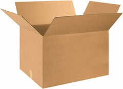 Made in USA - 18" Wide x 28" Long x 18" High Rectangle Corrugated Shipping Box - 1 Wall, Kraft (Color), 65 Lb Capacity - Exact Industrial Supply