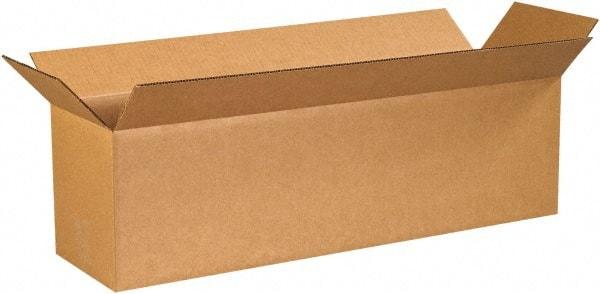 Made in USA - 8" Wide x 28" Long x 8" High Rectangle Corrugated Shipping Box - 1 Wall, Kraft (Color), 65 Lb Capacity - Exact Industrial Supply