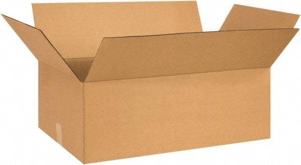 Made in USA - 14" Wide x 27" Long x 9" High Rectangle Corrugated Shipping Box - 1 Wall, Kraft (Color), 65 Lb Capacity - Exact Industrial Supply