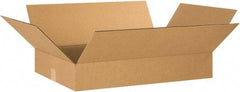 Made in USA - 16" Wide x 24" Long x 4" High Rectangle Corrugated Shipping Box - 1 Wall, Kraft (Color), 65 Lb Capacity - Exact Industrial Supply