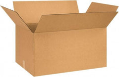 Made in USA - 15" Wide x 26" Long x 12" High Rectangle Corrugated Shipping Box - 1 Wall, Kraft (Color), 65 Lb Capacity - Exact Industrial Supply