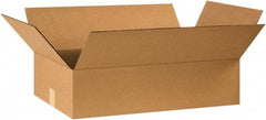 Made in USA - 14" Wide x 24" Long x 6" High Rectangle Corrugated Shipping Box - 1 Wall, Kraft (Color), 65 Lb Capacity - Exact Industrial Supply