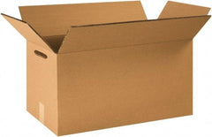Made in USA - 12" Wide x 24" Long x 12" High Rectangle Heavy Duty Corrugated Box - 2 Walls, Kraft (Color), 100 Lb Capacity - Exact Industrial Supply