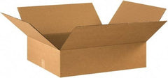 Made in USA - 18" Wide x 22" Long x 6" High Rectangle Corrugated Shipping Box - 1 Wall, Kraft (Color), 65 Lb Capacity - Exact Industrial Supply