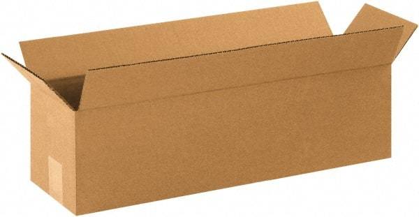 Made in USA - 6" Wide x 22" Long x 6" High Rectangle Corrugated Shipping Box - 1 Wall, Kraft (Color), 65 Lb Capacity - Exact Industrial Supply
