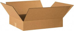 Made in USA - 16" Wide x 20" Long x 4" High Rectangle Corrugated Shipping Box - 1 Wall, Kraft (Color), 65 Lb Capacity - Exact Industrial Supply