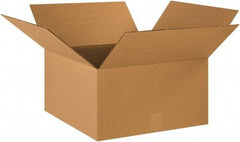 Made in USA - 18" Wide x 18" Long x 10" High Rectangle Corrugated Shipping Box - 1 Wall, Kraft (Color), 65 Lb Capacity - Exact Industrial Supply