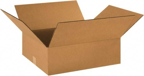 Made in USA - 16" Wide x 18" Long x 6" High Rectangle Corrugated Shipping Box - 1 Wall, Kraft (Color), 65 Lb Capacity - Exact Industrial Supply