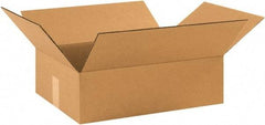 Made in USA - 12" Wide x 17-1/2" Long x 3" High Rectangle Corrugated Shipping Box - 1 Wall, Kraft (Color), 65 Lb Capacity - Exact Industrial Supply