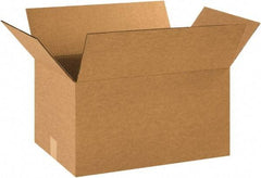 Made in USA - 12" Wide x 17" Long x 10" High Rectangle Corrugated Shipping Box - 1 Wall, Kraft (Color), 65 Lb Capacity - Exact Industrial Supply