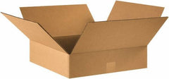 Made in USA - 16" Wide x 16" Long x 4" High Rectangle Corrugated Shipping Box - 1 Wall, Kraft (Color), 65 Lb Capacity - Exact Industrial Supply