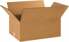 Made in USA - 12" Wide x 18" Long x 6" High Rectangle Heavy Duty Corrugated Box - 2 Walls, Kraft (Color), 100 Lb Capacity - Exact Industrial Supply