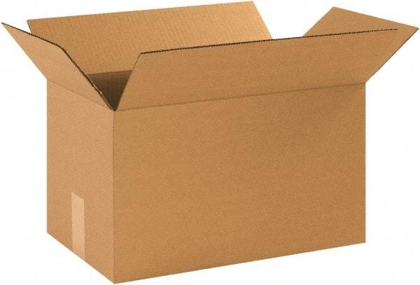 Made in USA - 9" Wide x 16" Long x 9" High Rectangle Corrugated Shipping Box - 1 Wall, Kraft (Color), 65 Lb Capacity - Exact Industrial Supply