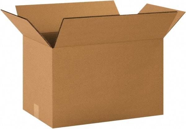 Made in USA - 14" Wide x 24" Long x 14" High Rectangle Heavy Duty Corrugated Box - 2 Walls, Kraft (Color), 100 Lb Capacity - Exact Industrial Supply