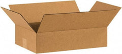 Made in USA - 10" Wide x 15" Long x 4" High Rectangle Corrugated Shipping Box - 1 Wall, Kraft (Color), 65 Lb Capacity - Exact Industrial Supply