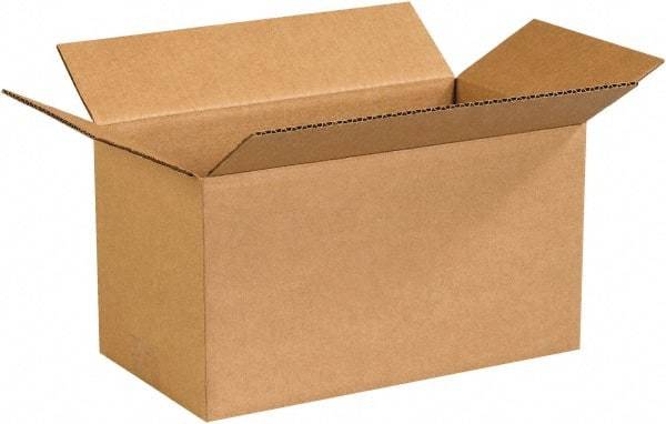 Made in USA - 7" Wide x 13" Long x 7" High Rectangle Corrugated Shipping Box - 1 Wall, Kraft (Color), 65 Lb Capacity - Exact Industrial Supply