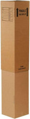 Made in USA - 12-5/16" Wide x 12-5/16" Long x 40" High Rectangle Moving Boxes - 1 Wall, Kraft (Color), 65 Lb Capacity - Exact Industrial Supply