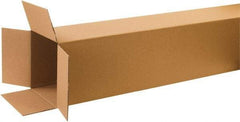 Made in USA - 12" Wide x 12" Long x 60" High Rectangle Corrugated Shipping Box - 1 Wall, Kraft (Color), 65 Lb Capacity - Exact Industrial Supply