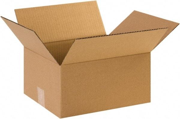 Made in USA - 10" Wide x 12" Long x 6" High Rectangle Corrugated Shipping Box - 1 Wall, Kraft (Color), 65 Lb Capacity - Exact Industrial Supply