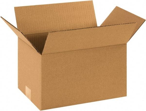 Made in USA - 8" Wide x 12" Long x 7" High Rectangle Corrugated Shipping Box - 1 Wall, Kraft (Color), 65 Lb Capacity - Exact Industrial Supply