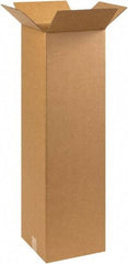 Made in USA - 10" Wide x 10" Long x 36" High Rectangle Corrugated Shipping Box - 1 Wall, Kraft (Color), 65 Lb Capacity - Exact Industrial Supply