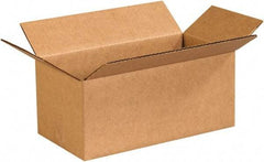 Made in USA - 6" Wide x 12" Long x 5" High Rectangle Corrugated Shipping Box - 1 Wall, Kraft (Color), 65 Lb Capacity - Exact Industrial Supply
