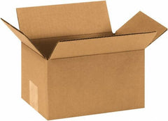 Made in USA - 6" Wide x 9" Long x 5" High Rectangle Corrugated Shipping Box - 1 Wall, Kraft (Color), 65 Lb Capacity - Exact Industrial Supply