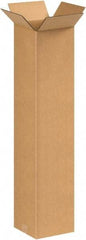 Made in USA - 8" Wide x 8" Long x 36" High Rectangle Corrugated Shipping Box - 1 Wall, Kraft (Color), 65 Lb Capacity - Exact Industrial Supply