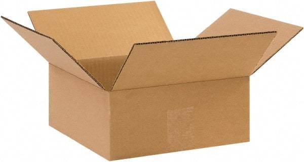 Made in USA - 6" Wide x 6" Long x 2" High Rectangle Corrugated Shipping Box - 1 Wall, Kraft (Color), 65 Lb Capacity - Exact Industrial Supply