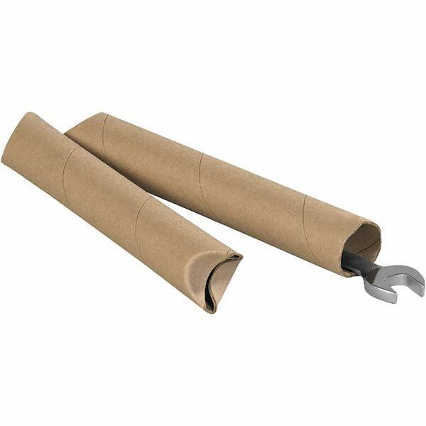 Made in USA - 1-1/2" Diam x 15" Long Round Crimped End Mailing Tubes - 1 Wall, Kraft (Color) - Exact Industrial Supply