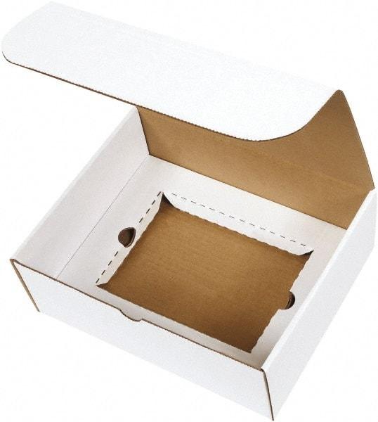 Made in USA - 8-3/4" Wide x 11-1/8" Long x 4" High Rectangle Crush Proof Mailers - 1 Wall, White - Exact Industrial Supply