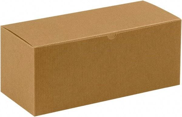 Made in USA - 6" Wide x 14" Long x 6" High Rectangle Chipboard Box - 1 Wall, Kraft (Color) - Exact Industrial Supply