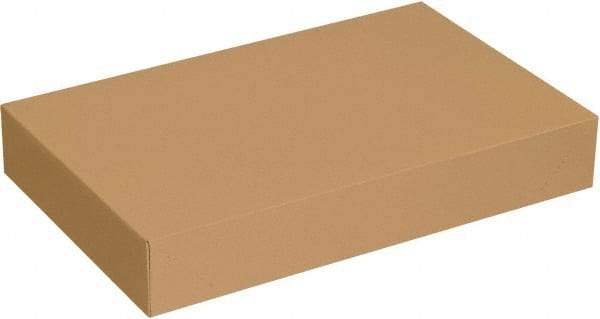 Made in USA - 14" Wide x 24" Long x 4" High Rectangle Chipboard Box - 1 Wall, Kraft (Color) - Exact Industrial Supply