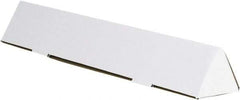 Made in USA - 2" Diam x 30" Long Corrugated Triangular Mailing Tube - 1 Wall, White - Exact Industrial Supply