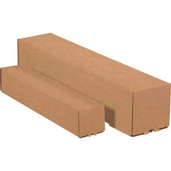 Made in USA - 3" Diam x 18" Long Square Square Mailing Tubes - 1 Wall, Kraft (Color) - Exact Industrial Supply