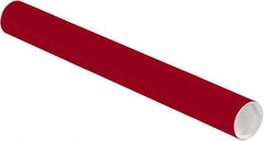 Made in USA - 2" Diam x 18" Long Round Colored Mailing Tubes - 1 Wall, Red - Exact Industrial Supply