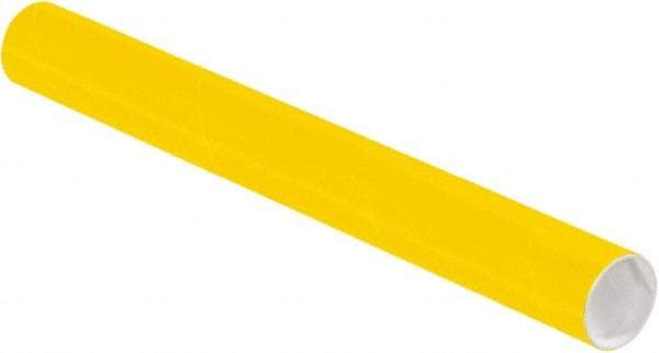 Made in USA - 2" Diam x 18" Long Round Colored Mailing Tubes - 1 Wall, Yellow - Exact Industrial Supply