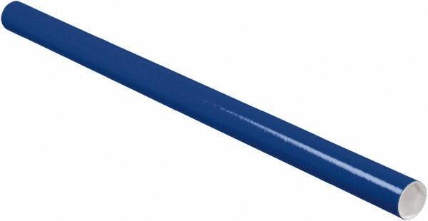 Made in USA - 2" Diam x 36" Long Round Colored Mailing Tubes - 1 Wall, Blue - Exact Industrial Supply