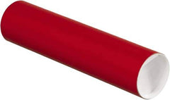 Made in USA - 3" Diam x 12" Long Round Colored Mailing Tubes - 1 Wall, Red - Exact Industrial Supply