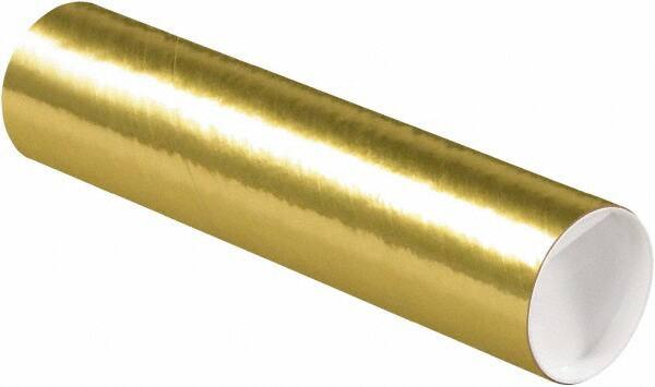 Made in USA - 3" Diam x 12" Long Round Colored Mailing Tubes - 1 Wall, Gold - Exact Industrial Supply
