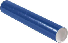 Made in USA - 3" Diam x 18" Long Round Colored Mailing Tubes - 1 Wall, Blue - Exact Industrial Supply